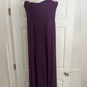 Monique Lhuillier Strapless Gown in Deep Purple